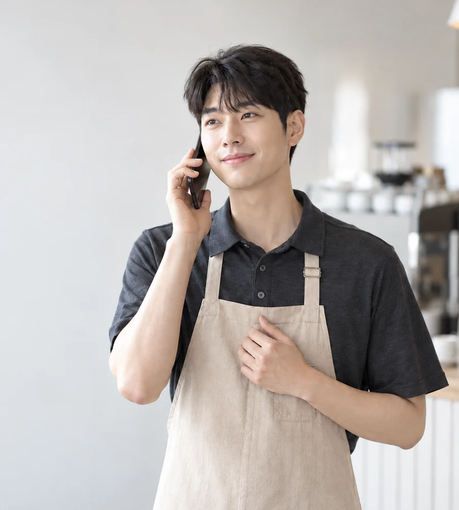 울산 직장인 일수 대출 상담을 휴대전화로 안내받는 고객
